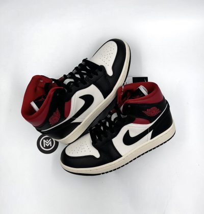 air jordan 1 mid gym black red