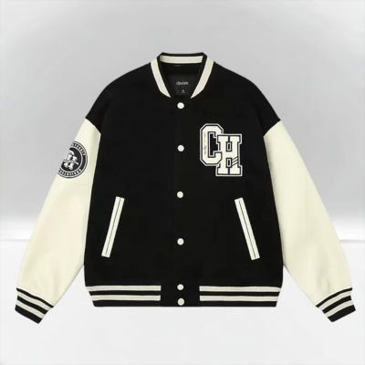 Áo khoác Varsity Jacket CH Big Logo Black