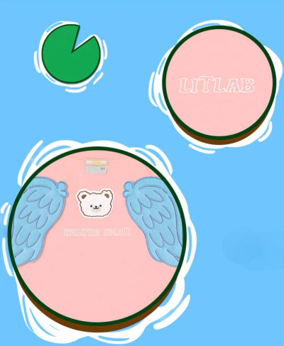 Áo thun gấu LITLAB Big Wings Bear Pink Áo thun gấu LITLAB Big Wings Bear Pink