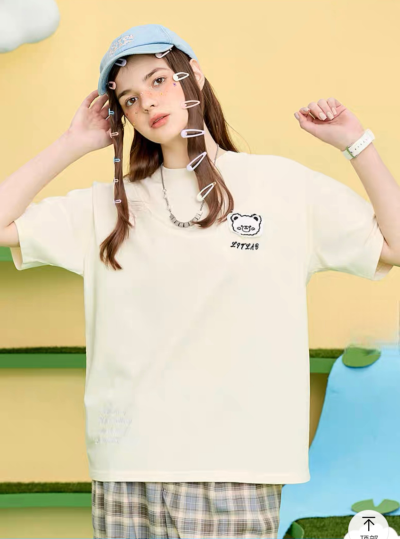 Áo thun gấu LITLAB Patch Bear Beige