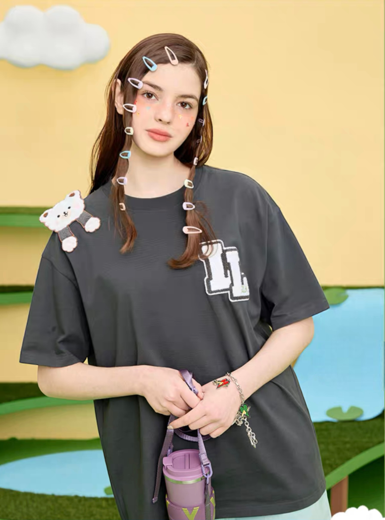 áo thun gấu LITLAB Squat Shoulder Bear áo thun gấu LITLAB Squat Shoulder Bear