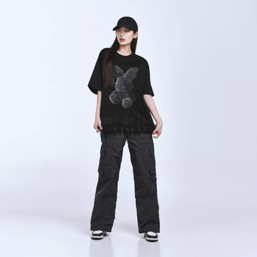 Áo thun ADLV BLACK FUZZY RABBIT BLACK