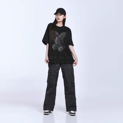 Áo thun ADLV BLACK FUZZY RABBIT BLACK