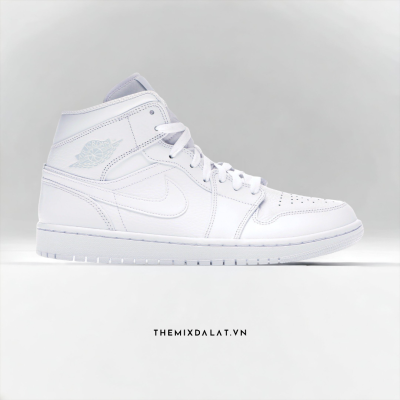 Giày Nike Jordan 1 Mid 'Triple White'