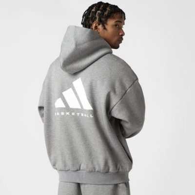 Áo Adidas Basketball Hoodie - Grey Áo Adidas Basketball Hoodie - Grey