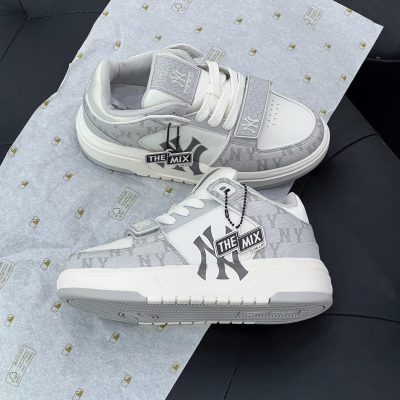 Giày MLB Mid Liner Denim NY Yankees Gray