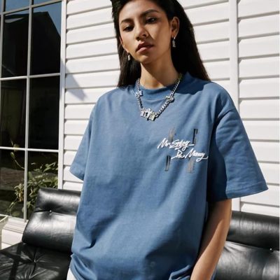 Áo Thun Medm Big Logo BLue Áo Thun Medm Blue
