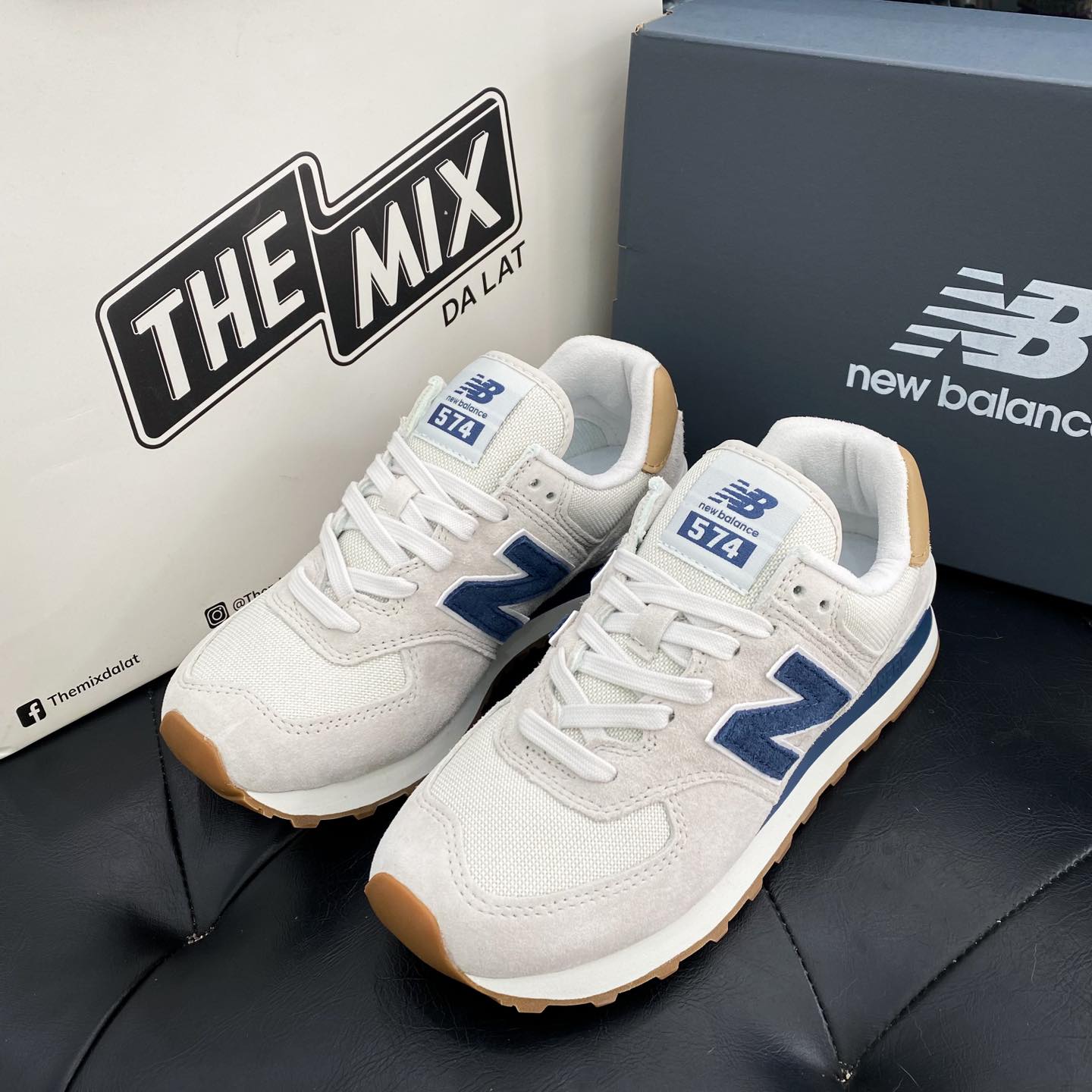 Giày New Balance 574 Light Cliff Grey Indigo Giày New Balance 574 Light Cliff Grey Indigo