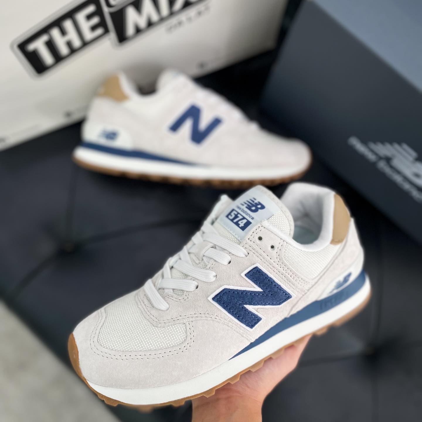 Giày New Balance 574 Light Cliff Grey Indigo Giày New Balance 574 Light Cliff Grey Indigo