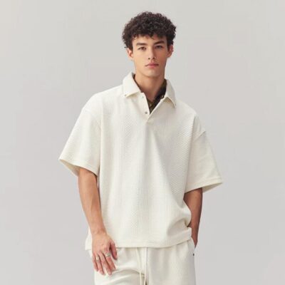 Knit Polo Chinism Cream