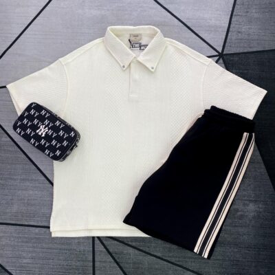 Knit Polo Chinism Cream