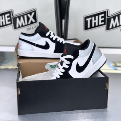 Giày Jordan 1 Low SE Fire Red Black Matte Silver