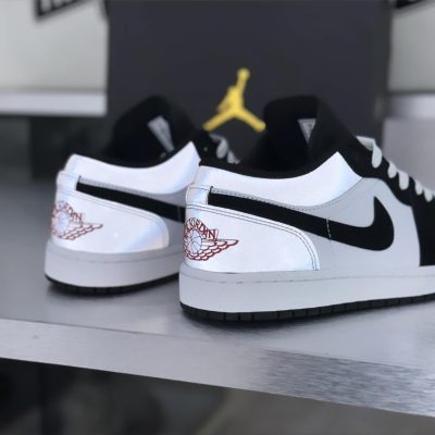 Giày Jordan 1 Low SE Fire Red Black Matte Silver