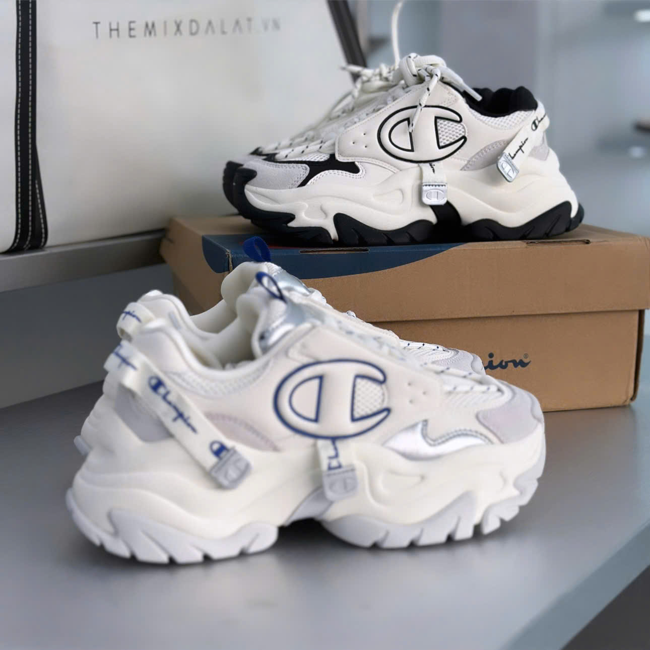 Giày Champion Champ XXL Aurora White Silver Giày Champion Champ XXL Aurora White Silver