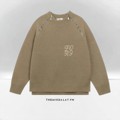 Sweater Fornines Brown Knit Two Zip