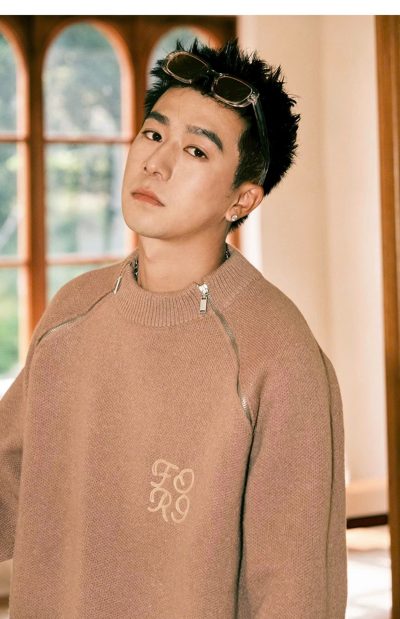 Sweater Fornines Brown Knit Two Zip