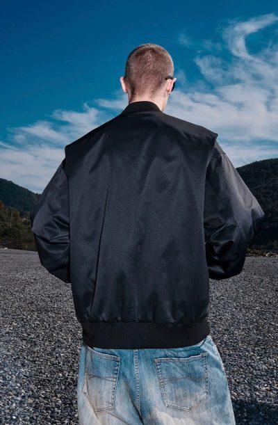 Bomber Fornines Black Two Zip Bomber Fornines Black Two Zip