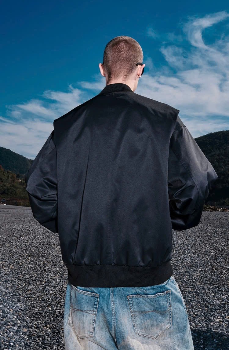 Bomber Fornines Black Two Zip Bomber Fornines Black Two Zip