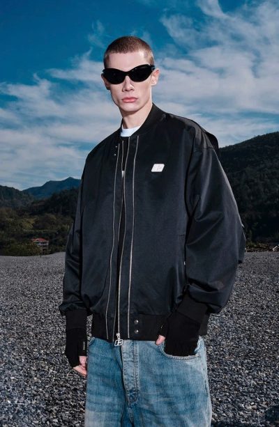 Bomber Fornines Black Two Zip Bomber Fornines Black Two Zip