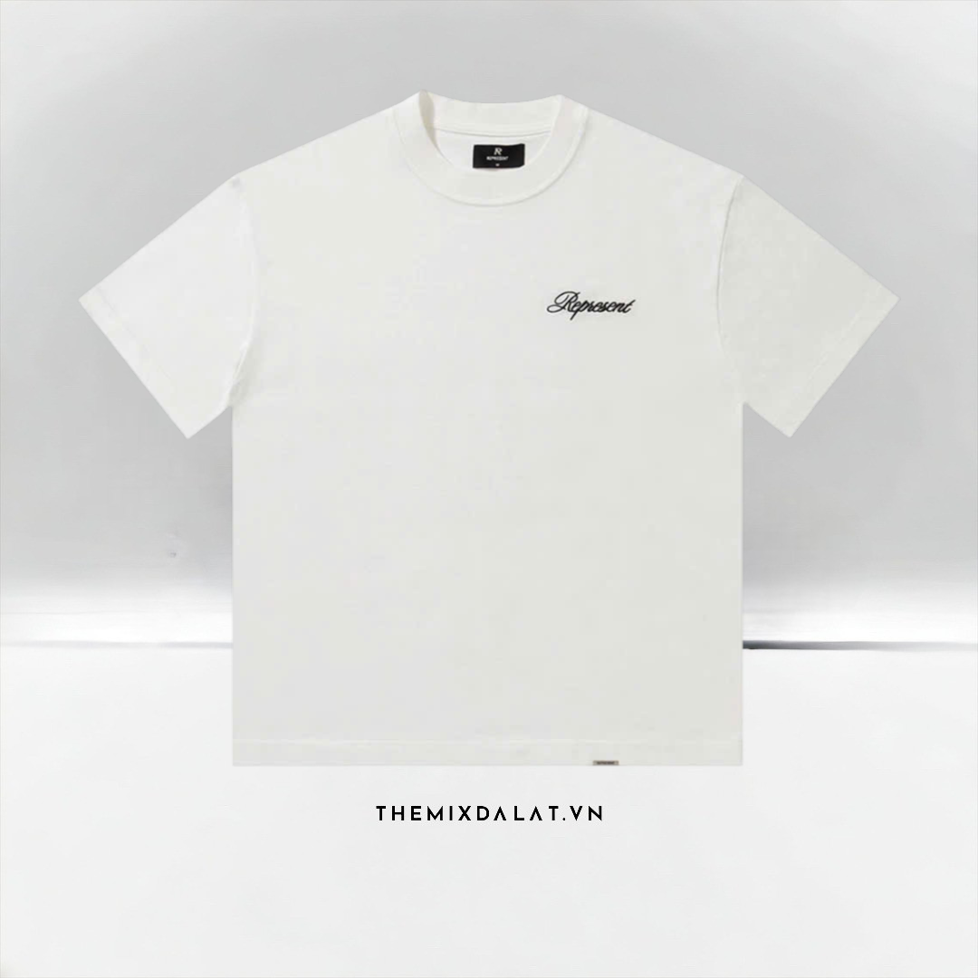 Represent Classic Script White Tee Represent Classic Script White Tee