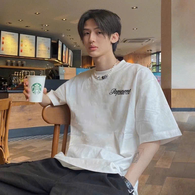 Represent Classic Script White Tee Represent Classic Script White Tee