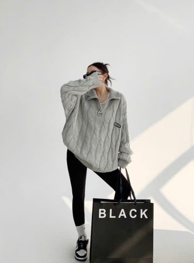Sweater Mao Knit Grey Sweater Mao Knit Grey