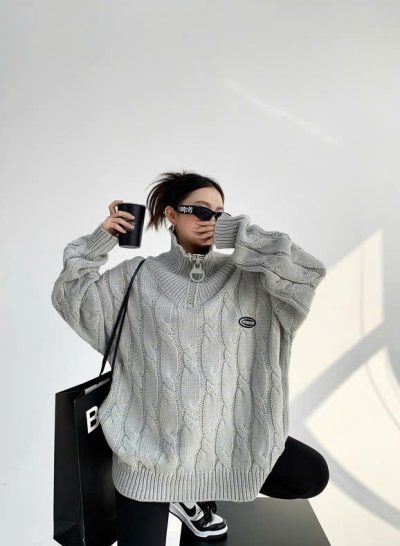 Sweater Mao Knit Grey Sweater Mao Knit Grey