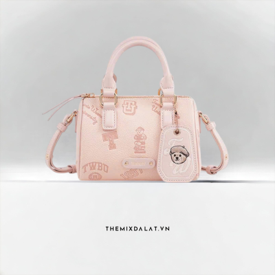 Teenie Weenie Pink Bear Barrel Bag