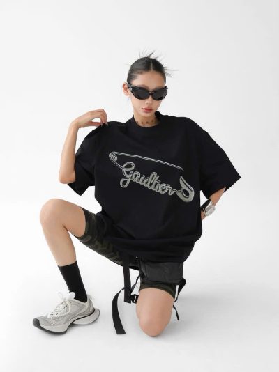 Metallic Script Logo T-Shirt Metallic Script Logo T-Shirt