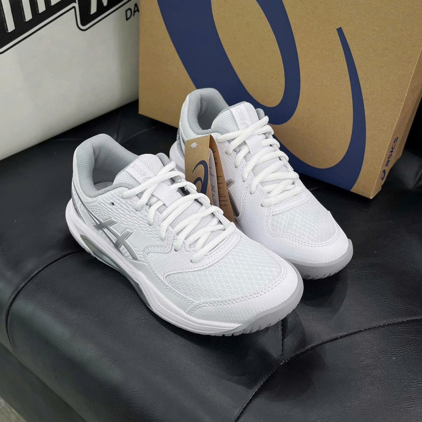Giày Pickleball Asics Gel Dedicate 8 White Pure Silver Giày Pickleball Asics Gel Dedicate 8 White Pure Silver