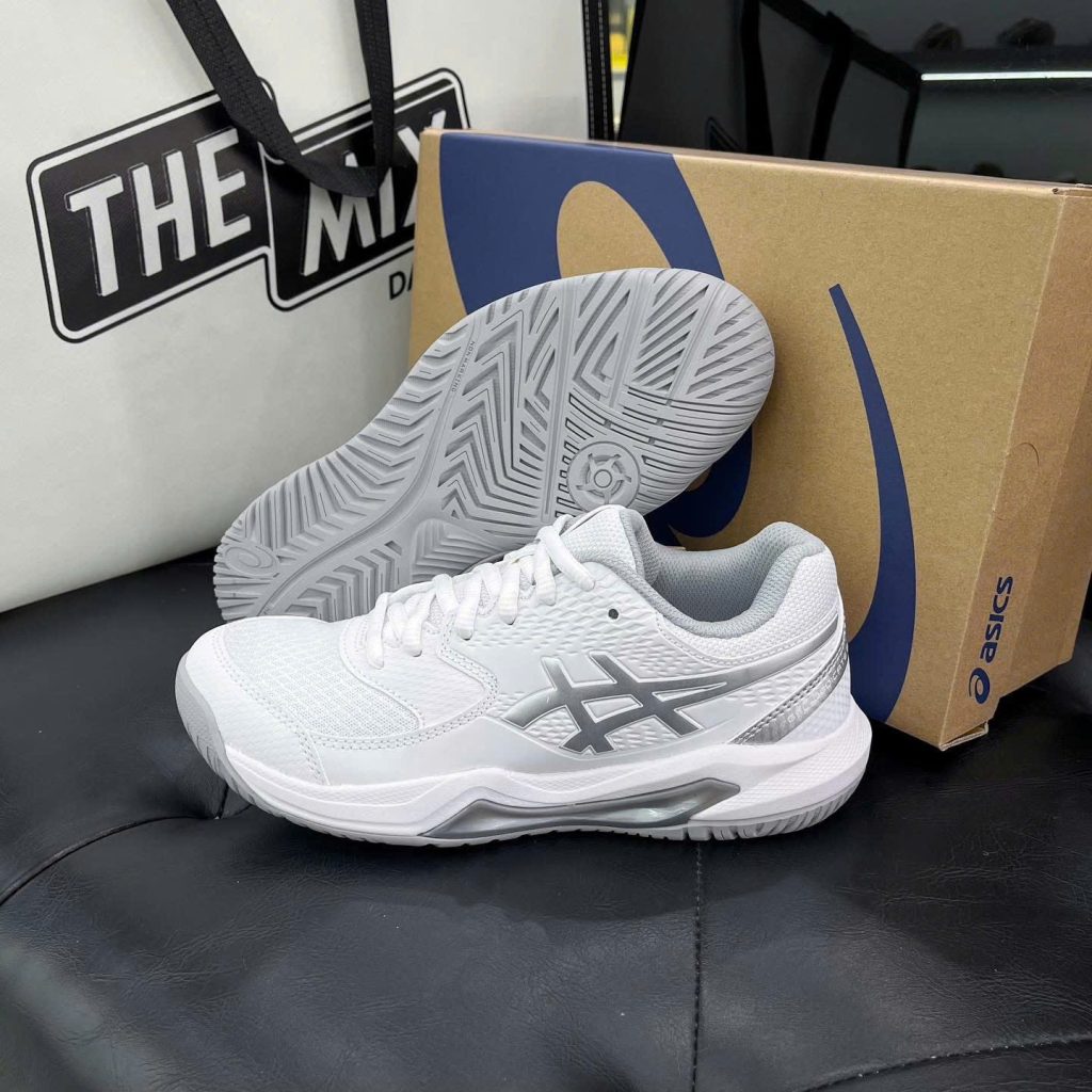 Giày Pickleball Asics Gel Dedicate 8 White Pure Silver Giày Pickleball Asics Gel Dedicate 8 White Pure Silver
