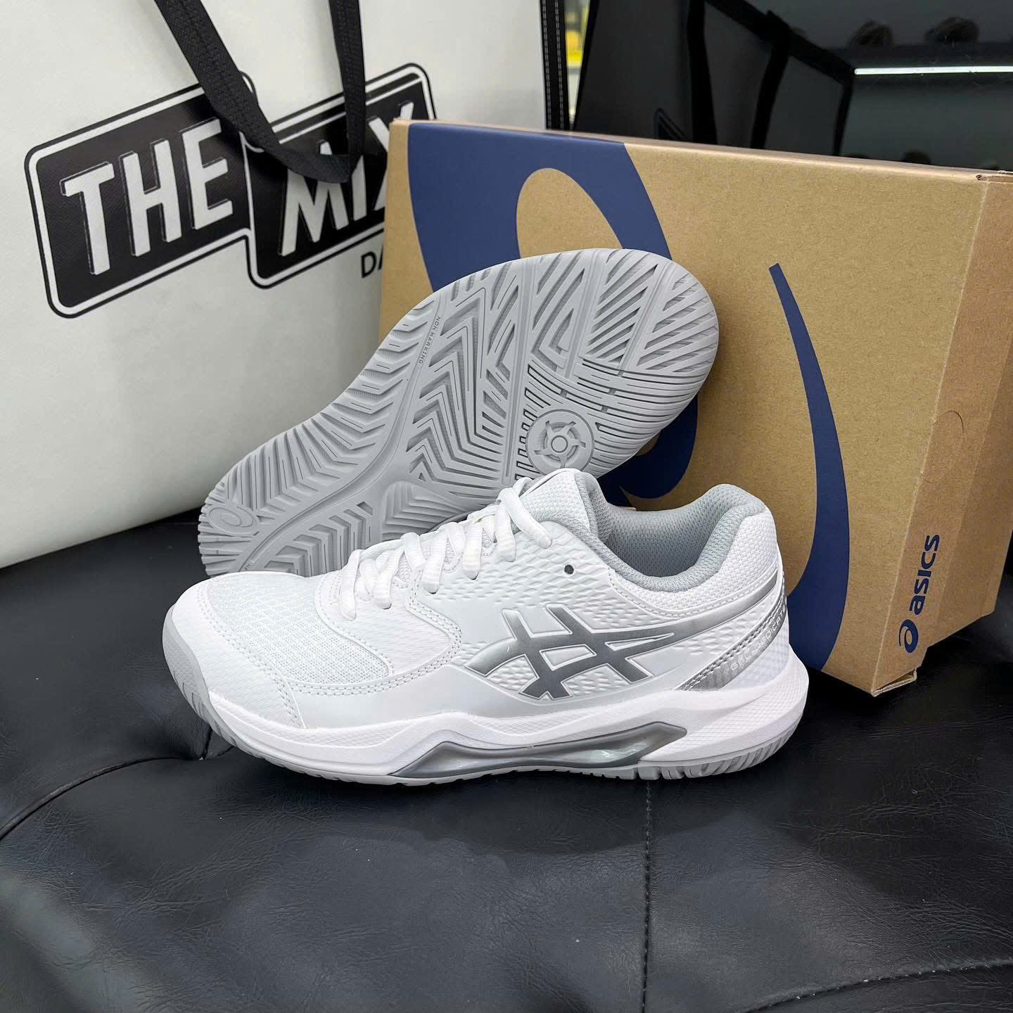Giày Pickleball Asics Gel Dedicate 8 White Pure Silver Giày Pickleball Asics Gel Dedicate 8 White Pure Silver