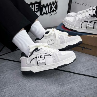 Giày Champion Skateboard Shoes Cream Black