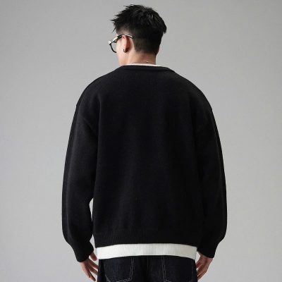 Áo Len Youshu Đen Cổ Trắng Áo Len Youshu Đen Cổ Trắng