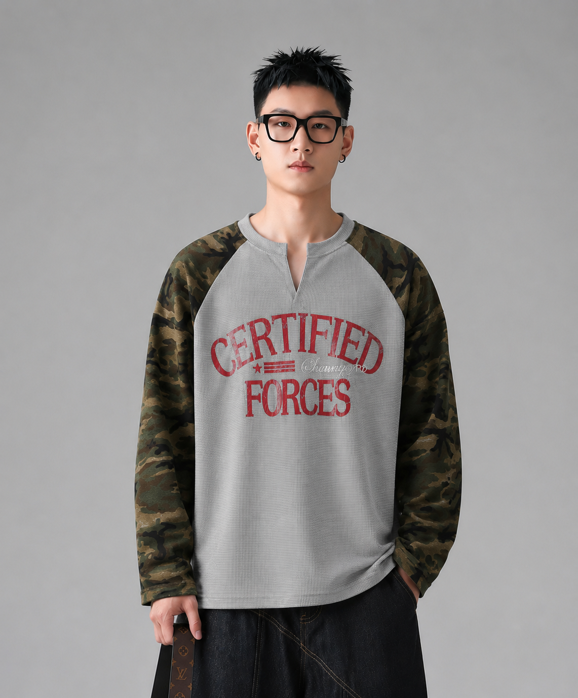 Áo CRHsup Long Tee Camo Grey