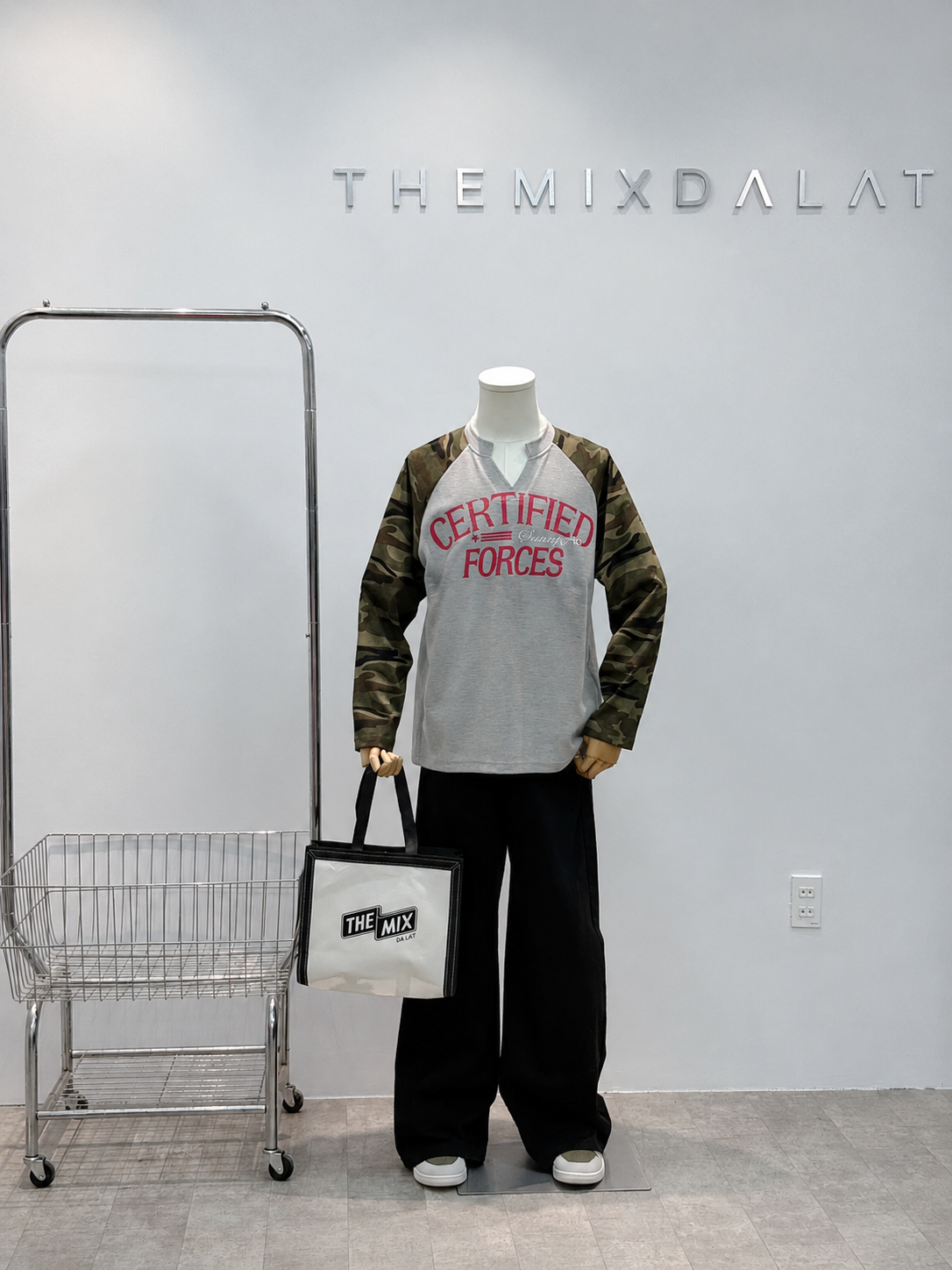 Áo CRHsup Long Tee Camo Grey