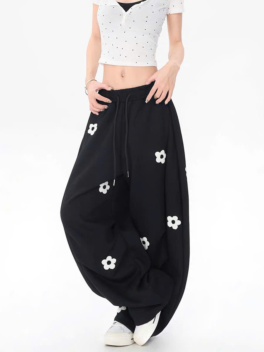 Quần CRHsup Flowered Black Pants 26