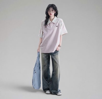 Áo Tee Cattee Polo Pink 26