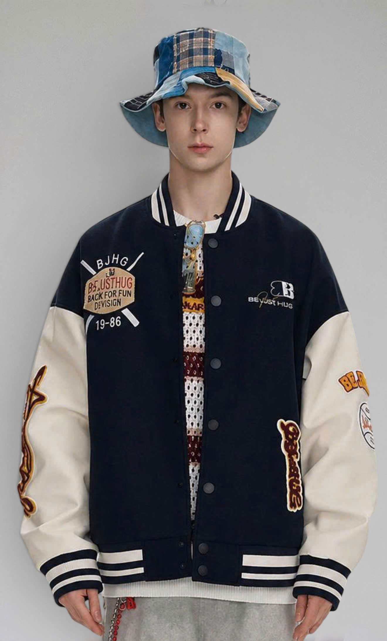 Áo Varsity BJHG Navy Hurt 26