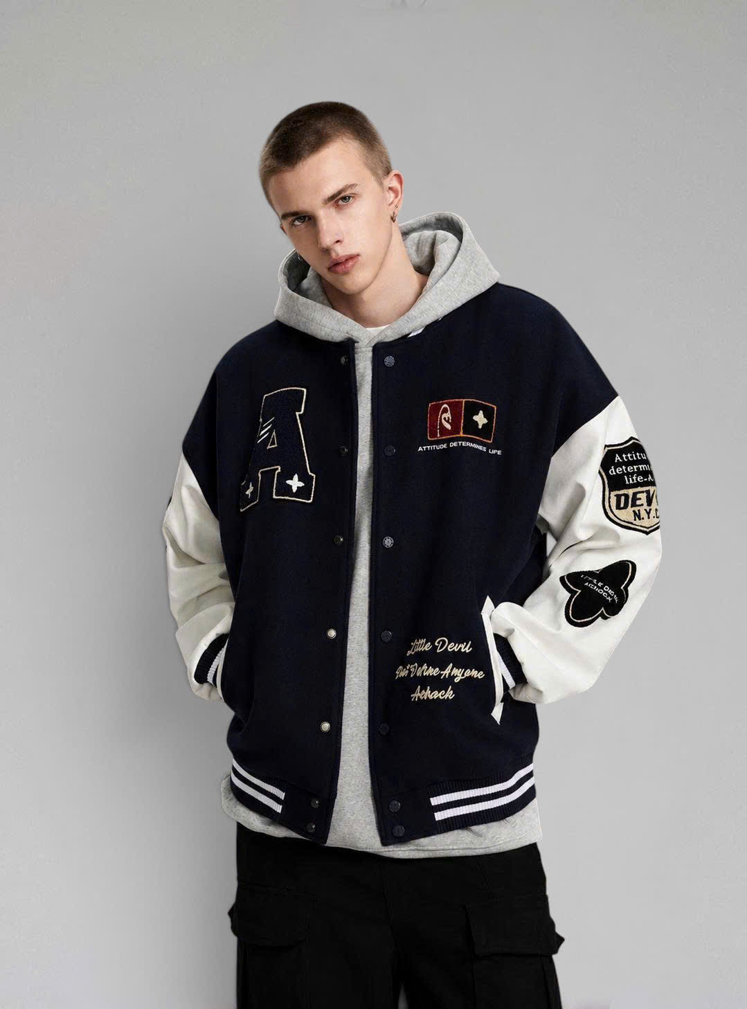 Áo Varsity Achock Navy A 26