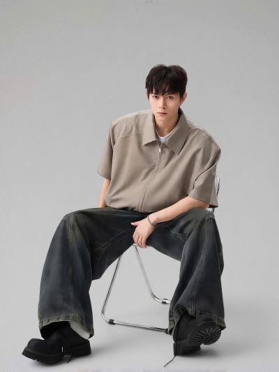 Áo QOT Polo Zip Grey 26