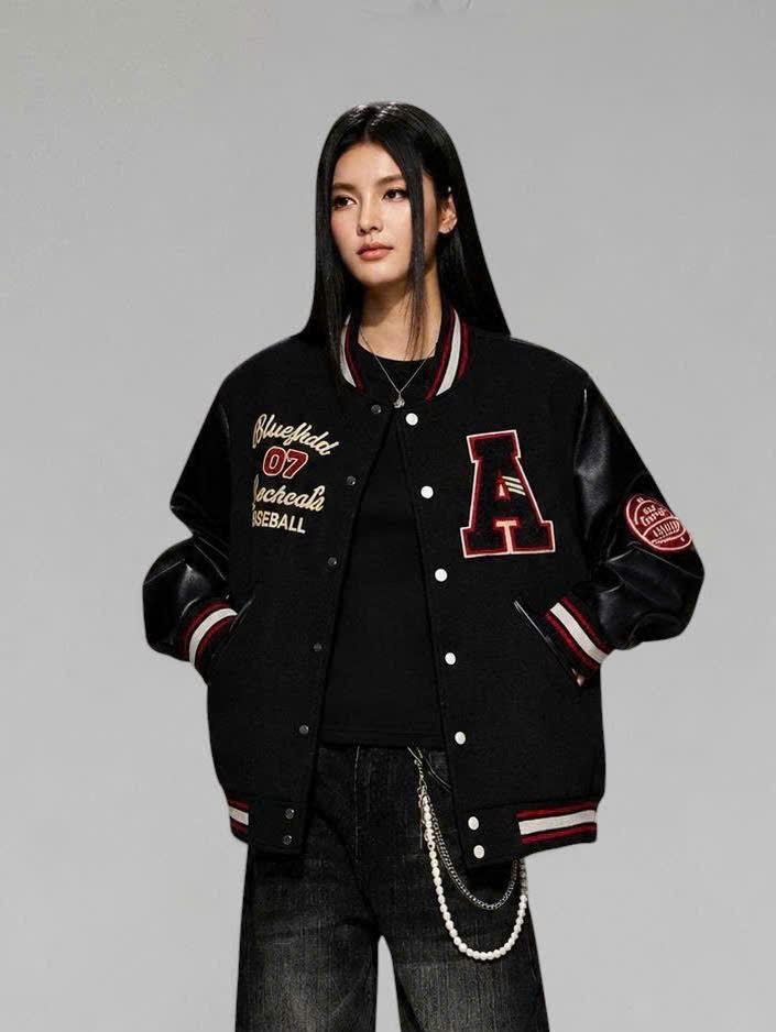 Áo Varsity Achock Baseball Black 26