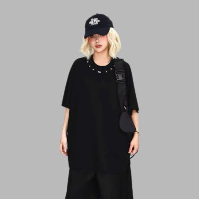 Tee Charm Silver Black/White 26