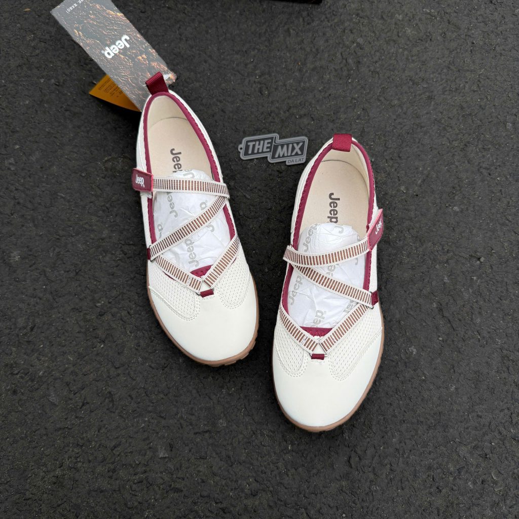 Giày Sandal Jeep Mary Jane Burgundy 25