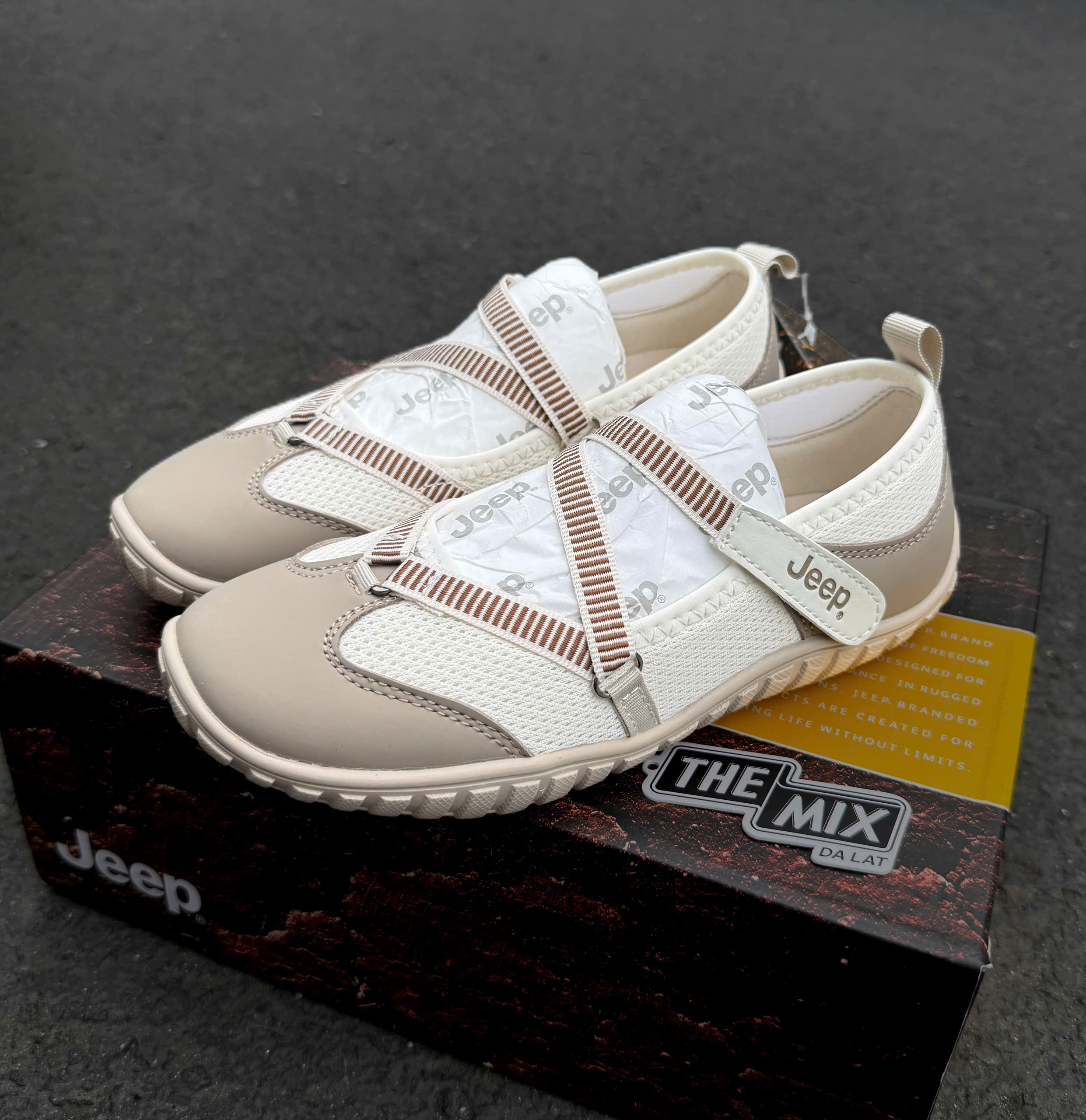 Giày Sandal Jeep Mary Jane Beige 25