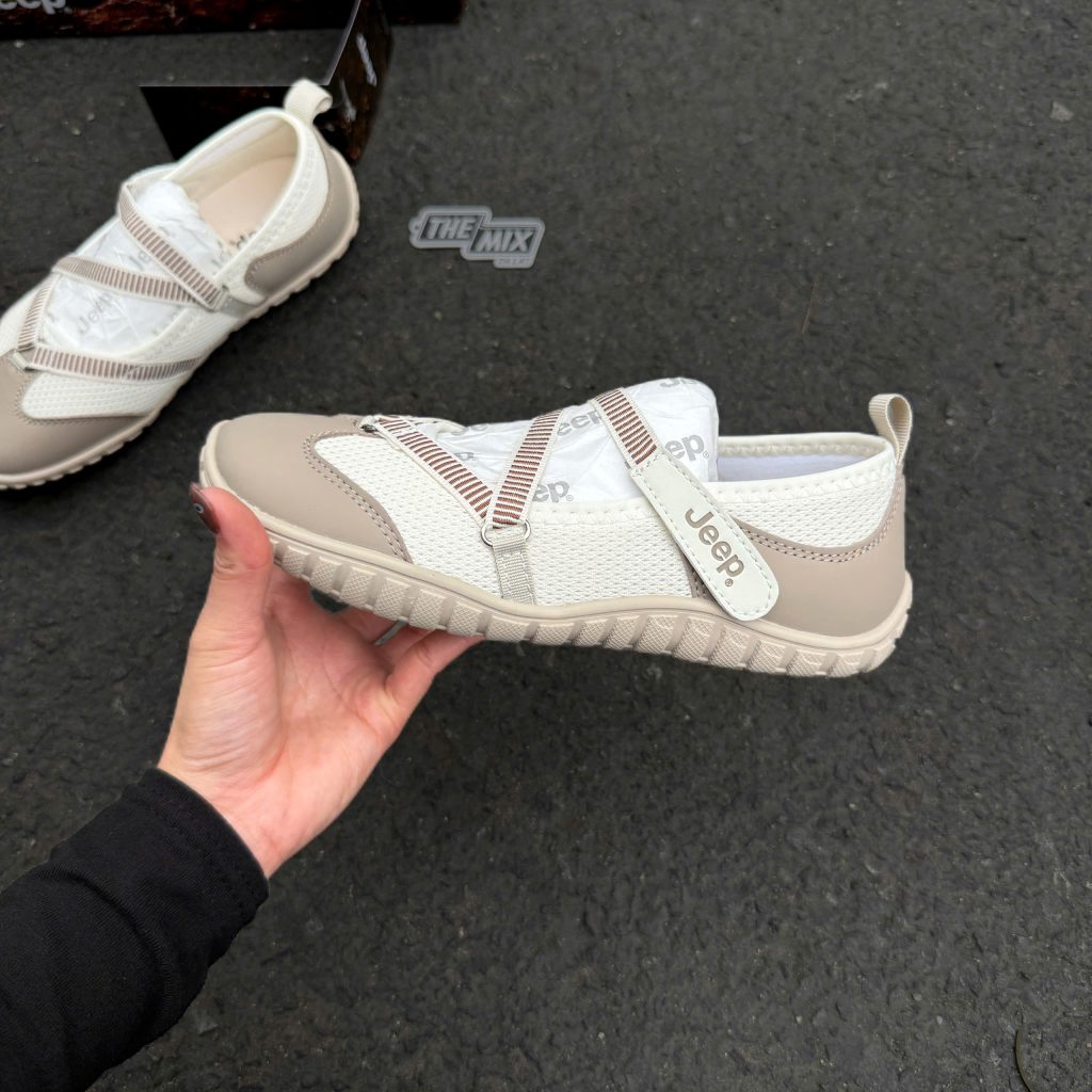 Giày Sandal Jeep Mary Jane Beige 25 Giày Sandal Jeep Mary Jane Beige 25