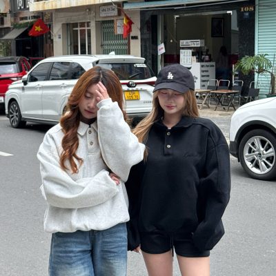 Áo Polo Sweatshirt Getreal Grey/Black 26