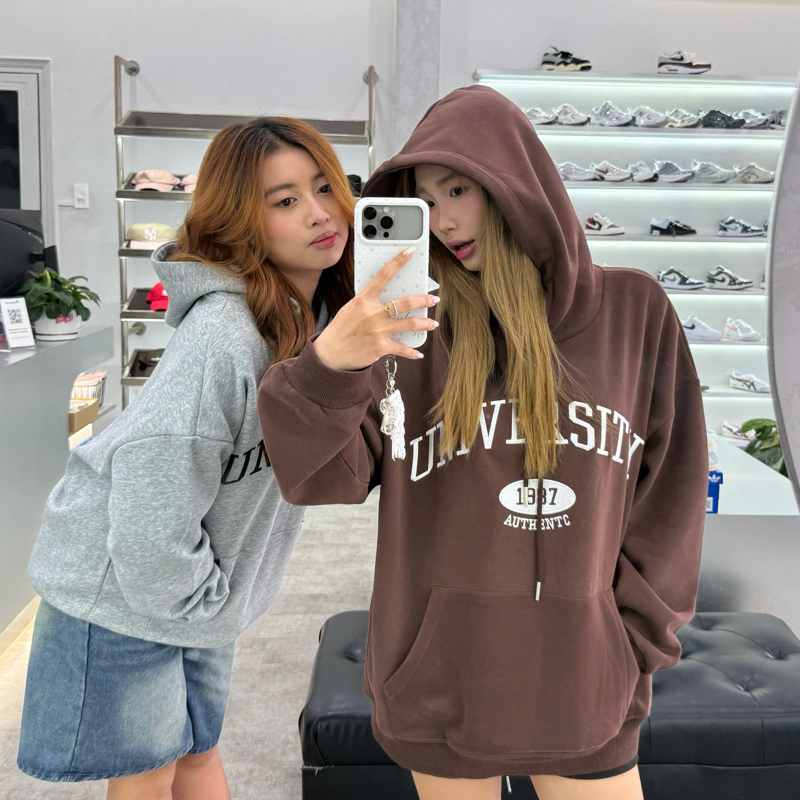 Áo Hoodie UNIVERSITY Grey/ Brown 26