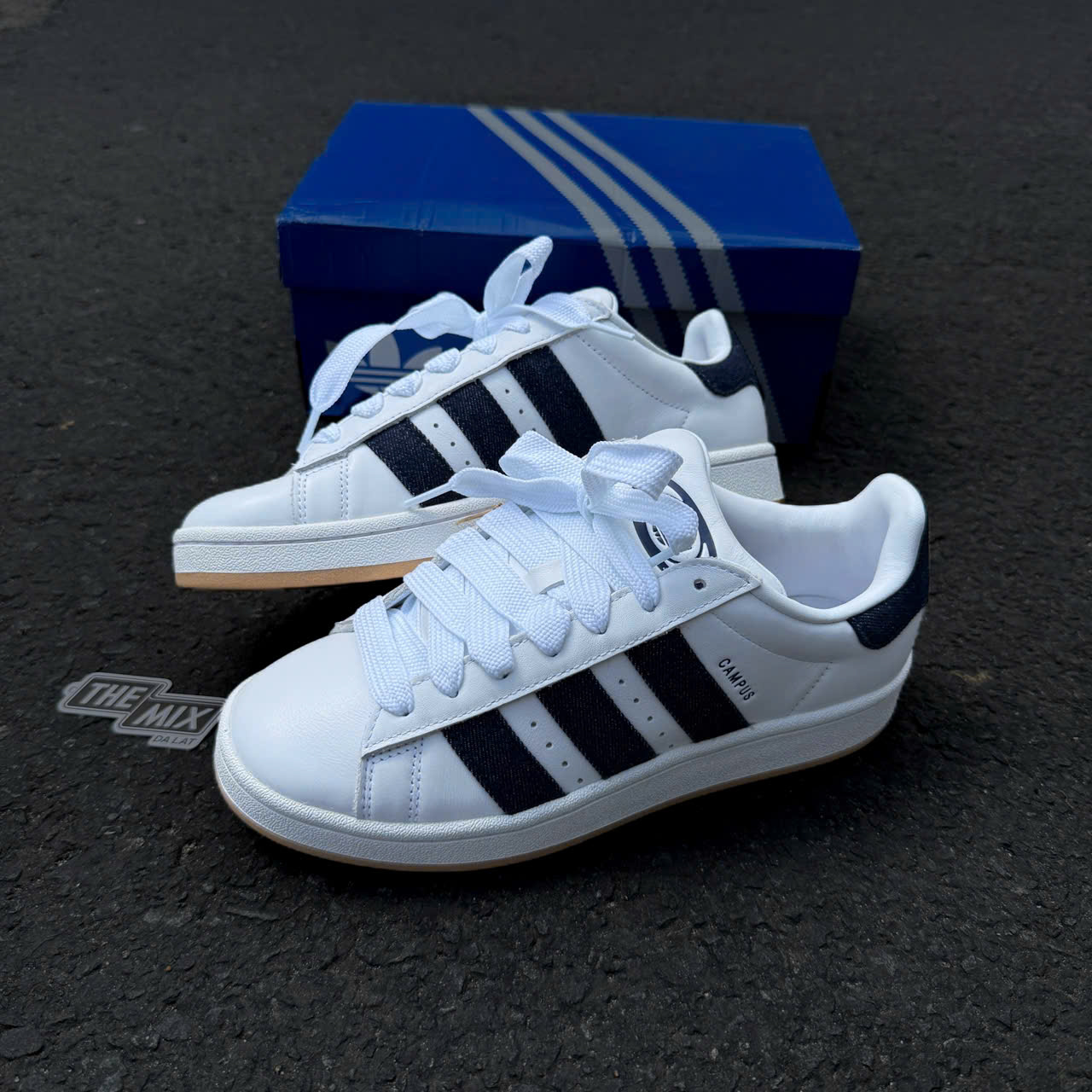 Giày Adidas Campus 00S White Denim 26