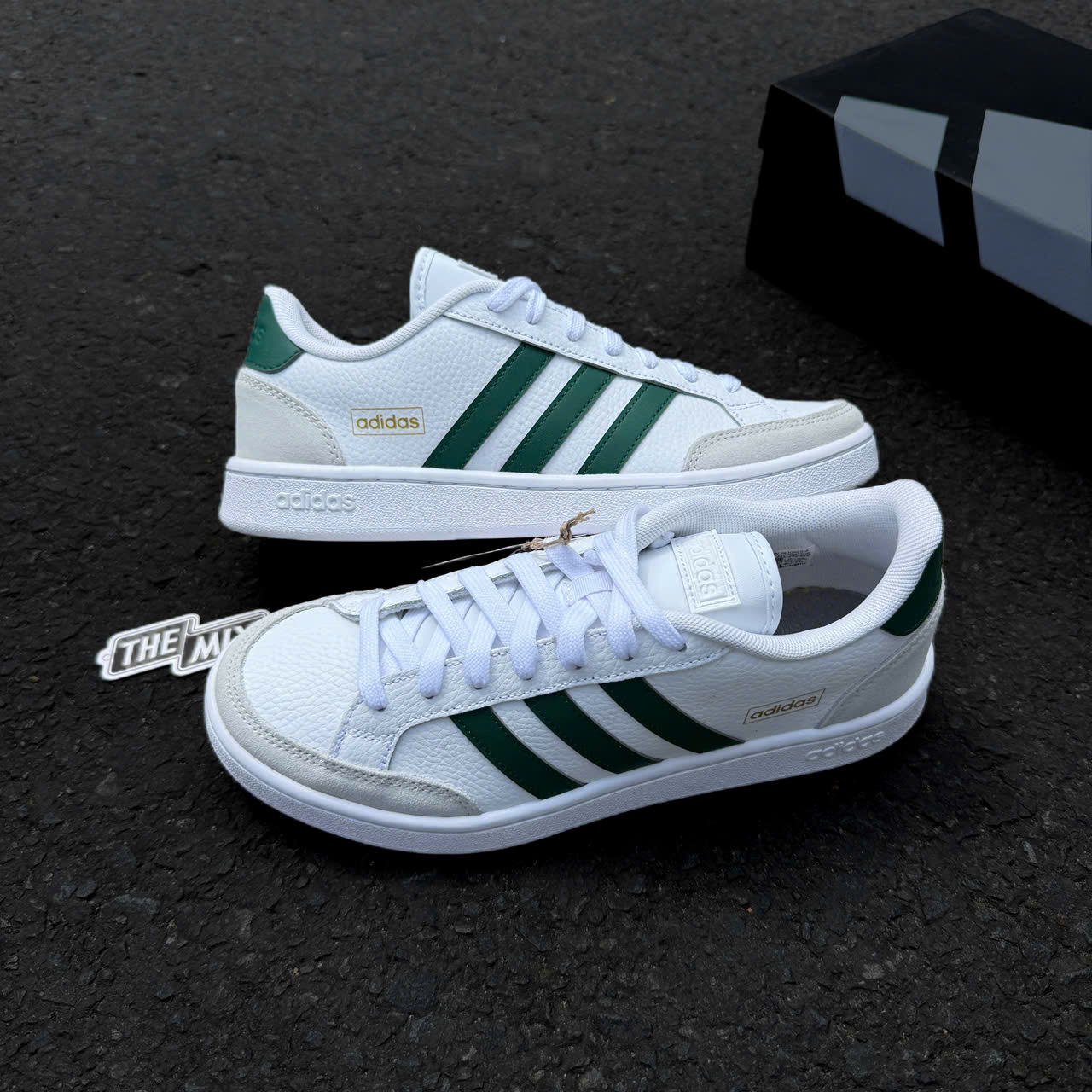 Giày Adidas Grand Court SE White Green 26